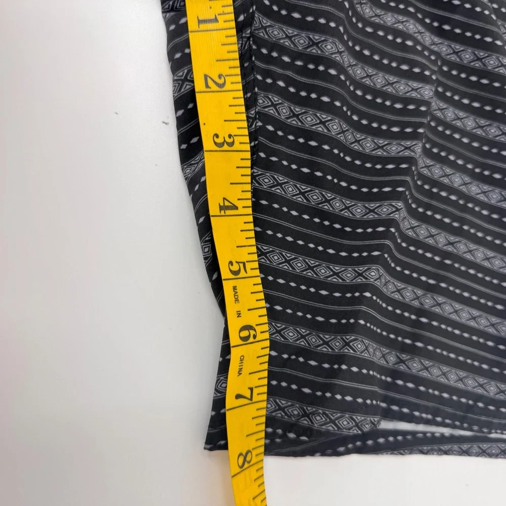 Havaianas Mens Geometric Stripe Board Shorts Black Grey Swim Trunks‎ Size XS